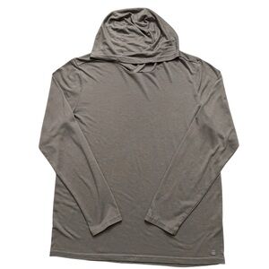 Free Fly Hoodie Mens Size L Pullover Performance Stretch Lightweight Gray